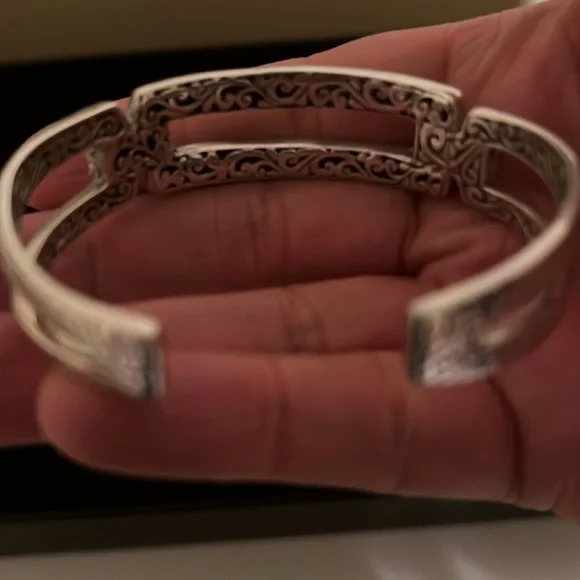 Luxury Artisan of Bali Oval Cuff. Crafted of solid sterling silver.